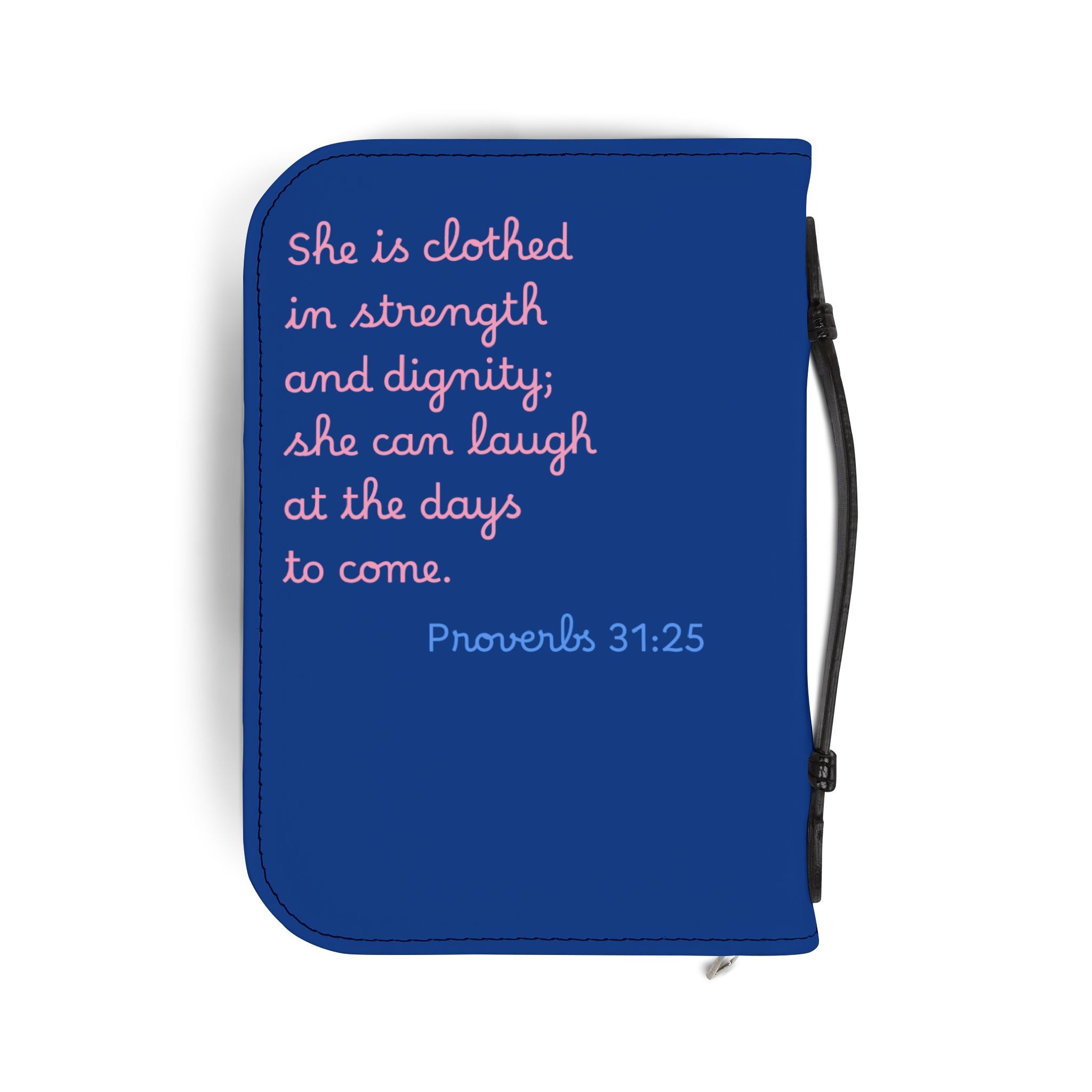 Bible Cover - Floral Proverbs 31:25 Zippered Bible Case, Women’s Scripture Cover