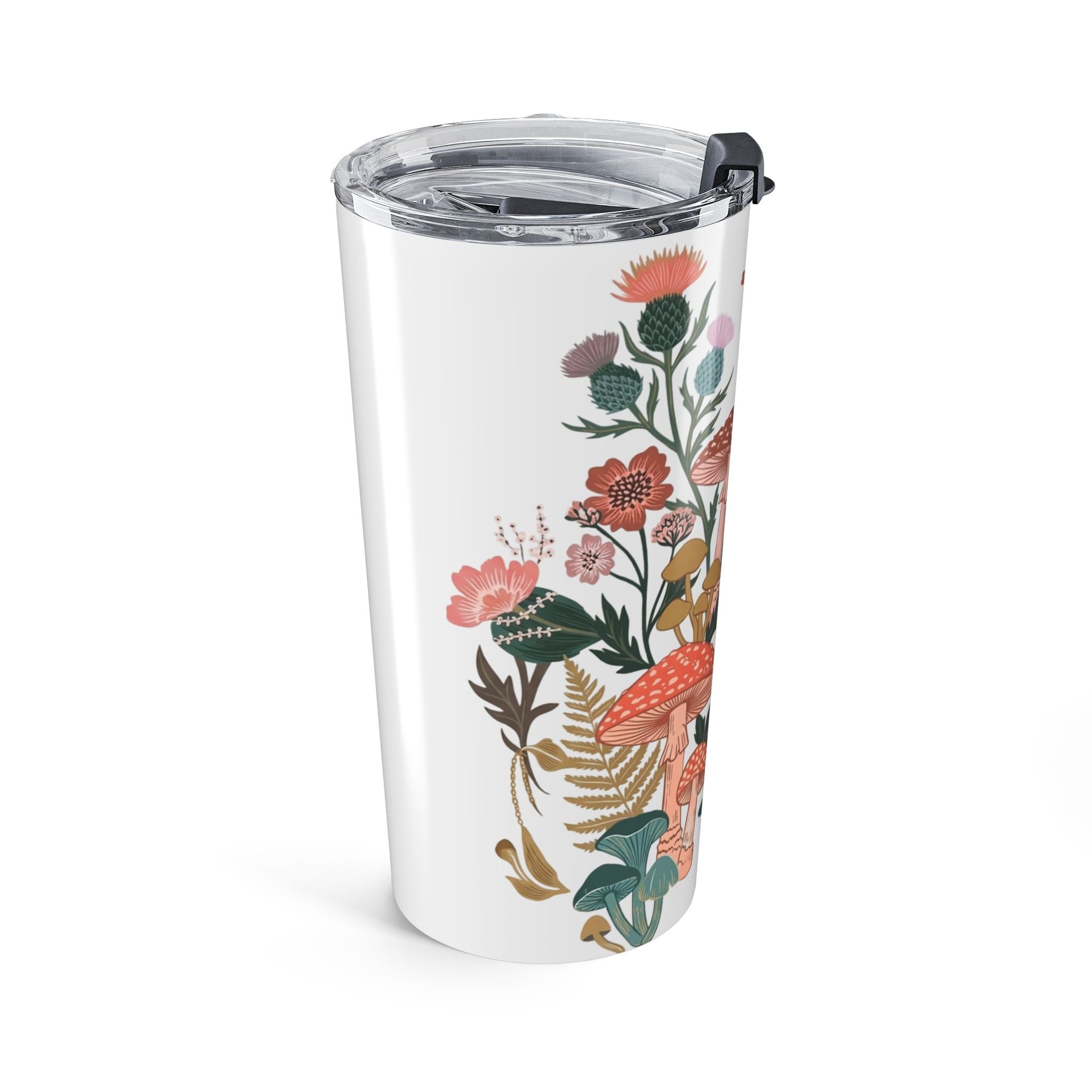 20oz Mushroom Floral Tumbler - Botanical Boho Insulated Travel Cup