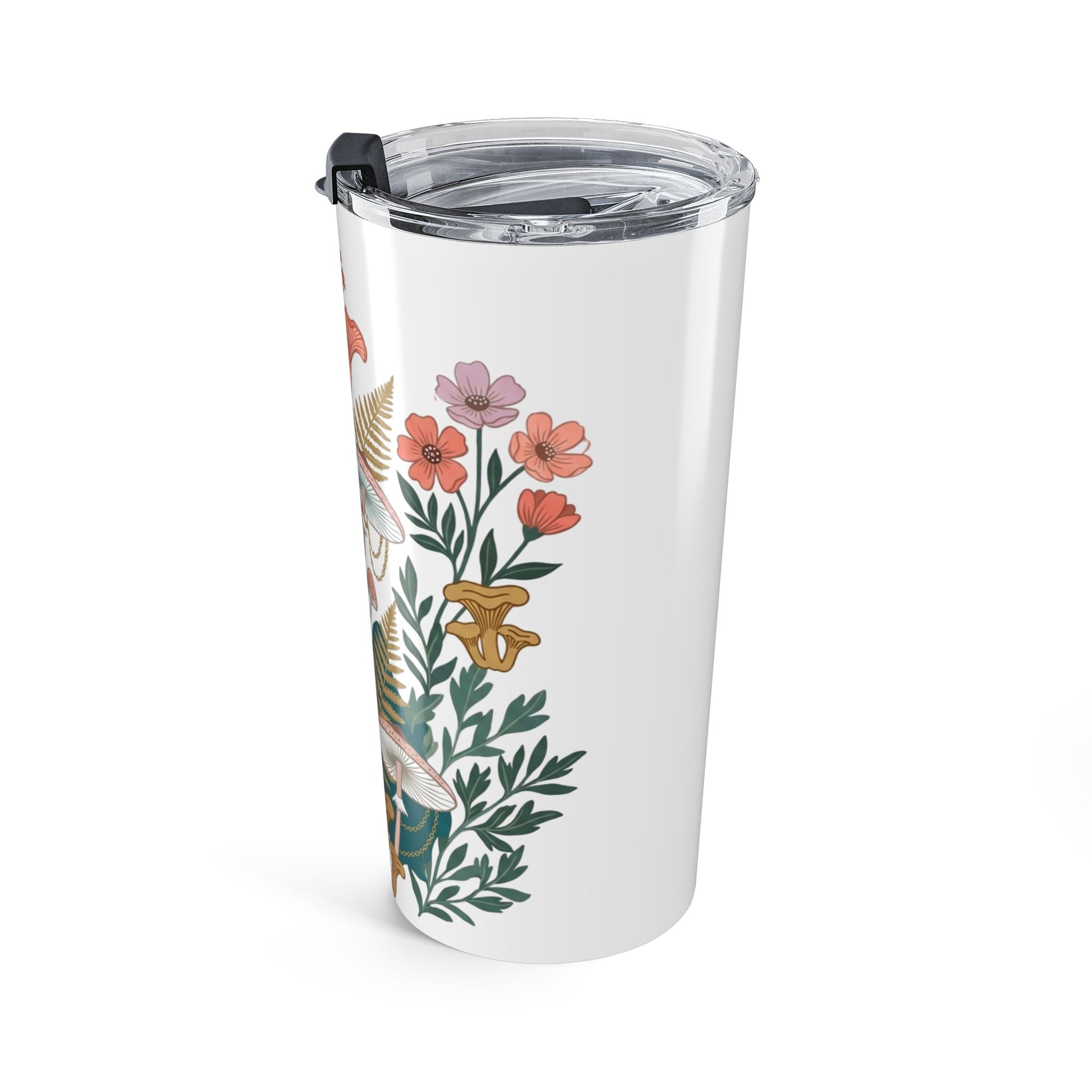20oz Mushroom Floral Tumbler - Botanical Boho Insulated Travel Cup